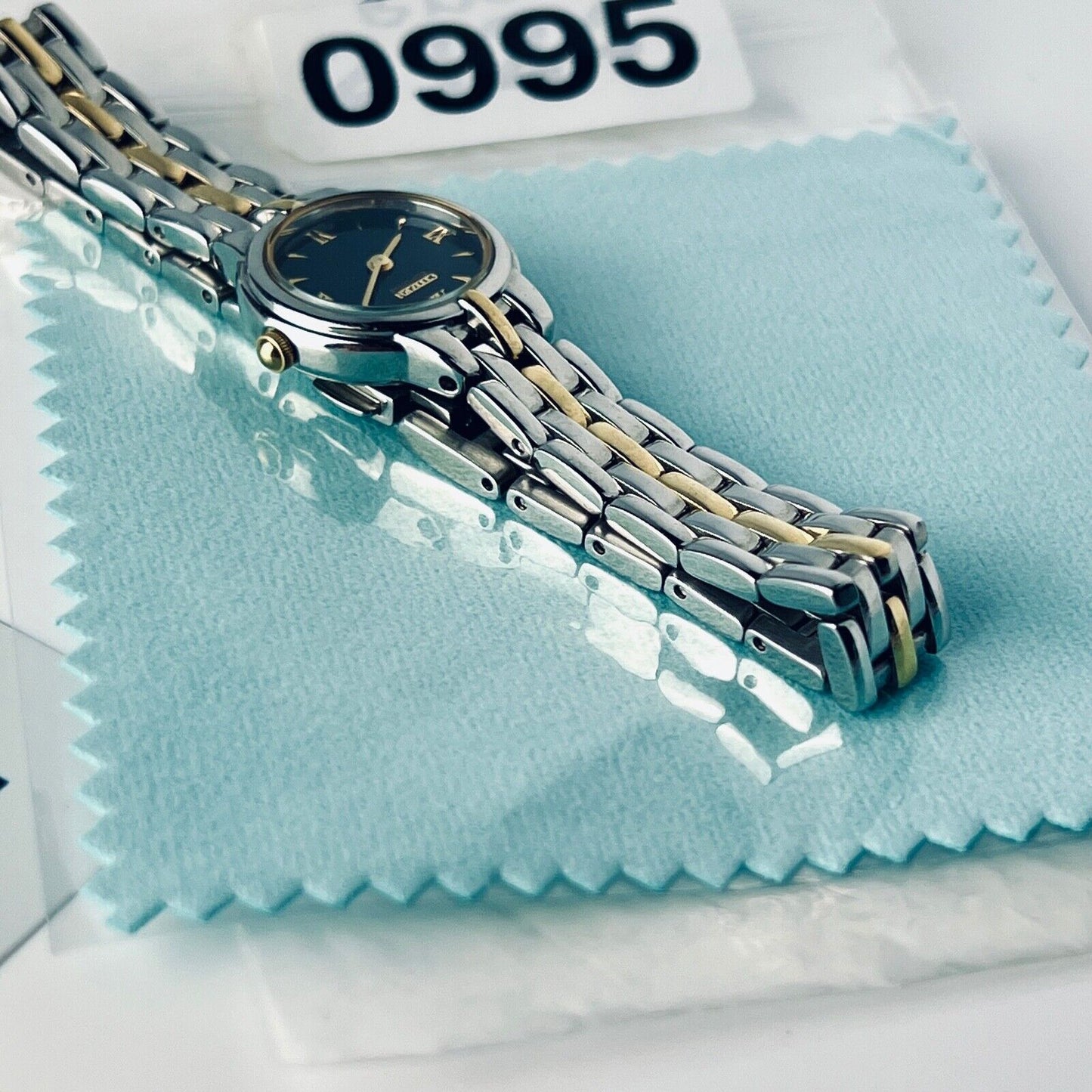 Citizen Eco Drive Watch Two Tone Bracelet Black Roman Dial Project Watch