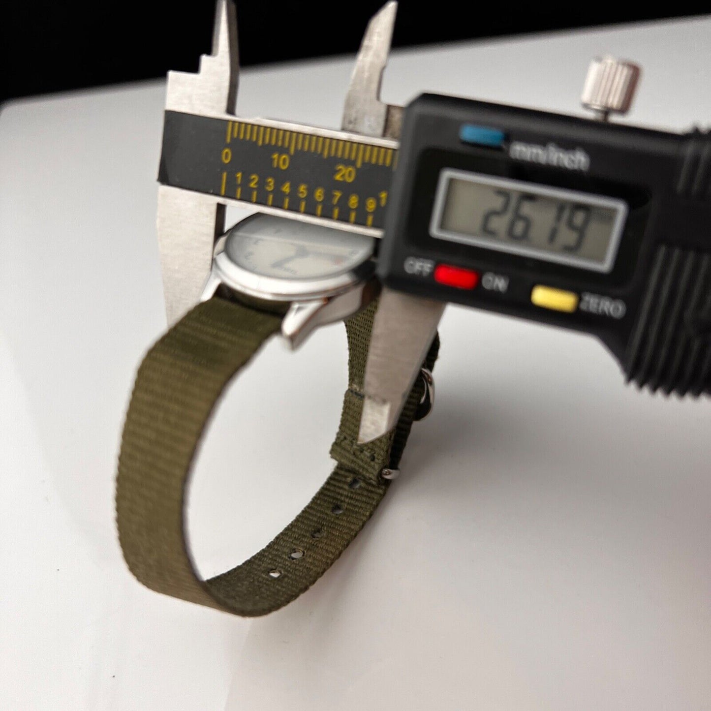 TIMEX Womens Vintage Field Watch With Mil Green ATO Strap New Battery Runs Great