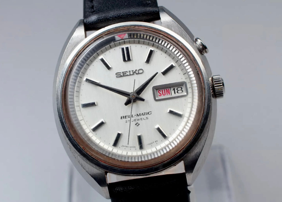 Vintage Seiko Bell-Matic 27 Jewel Men’s Watch 38mm Case Needs Straps