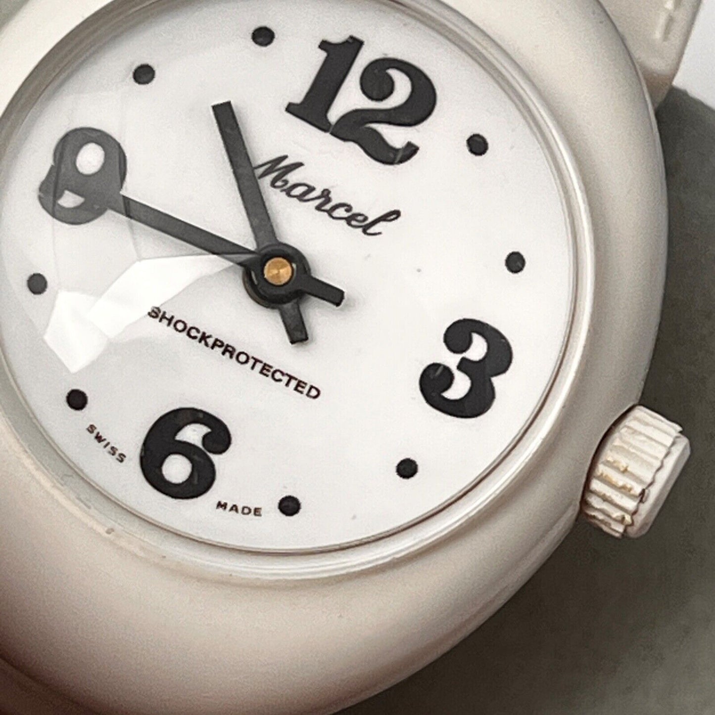 Marcel Swiss Made Watch Mechanical Movement Shock Proof Vintage Excellent Condit