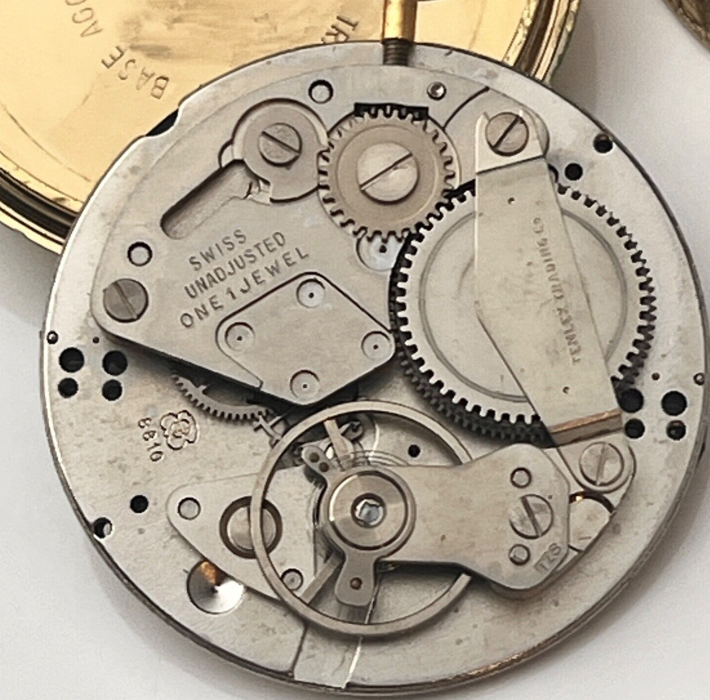 Lucerne Vintage Pocket Watch Temelex Swiss Jeweled Mechanical Movement Project Watch