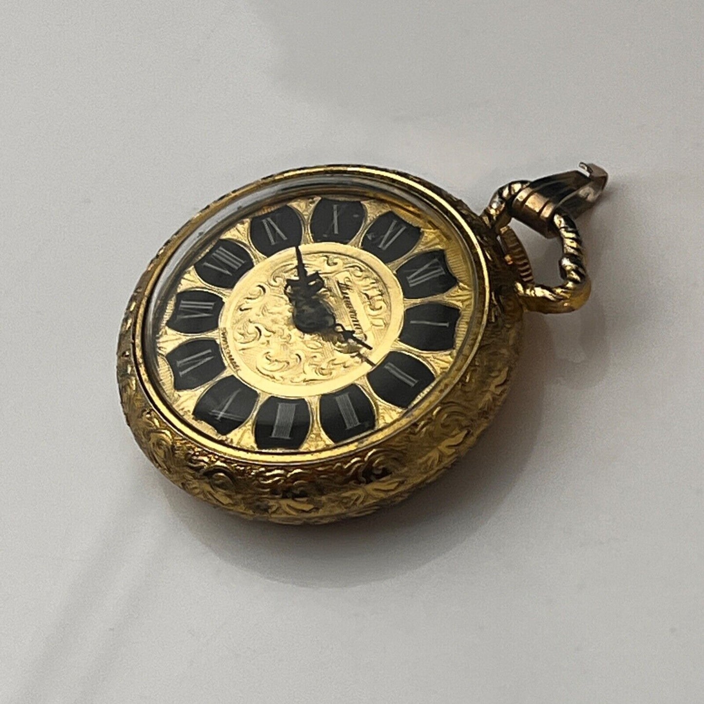 Lucerne Vintage Pocket Watch Temelex Swiss Jeweled Mechanical Movement Project Watch