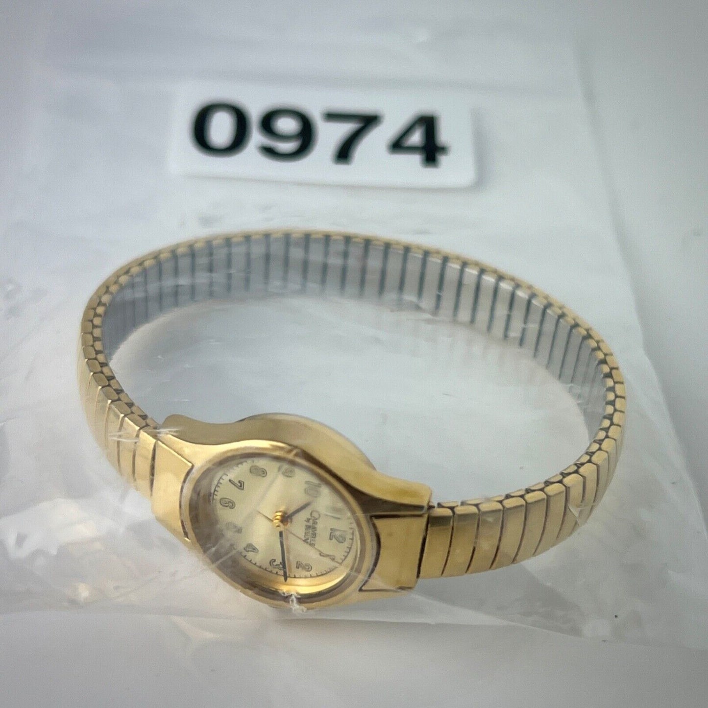 Caravelle by Bulova Womens Vintage Watch Gold Tone Stretch Bracelet New Battery