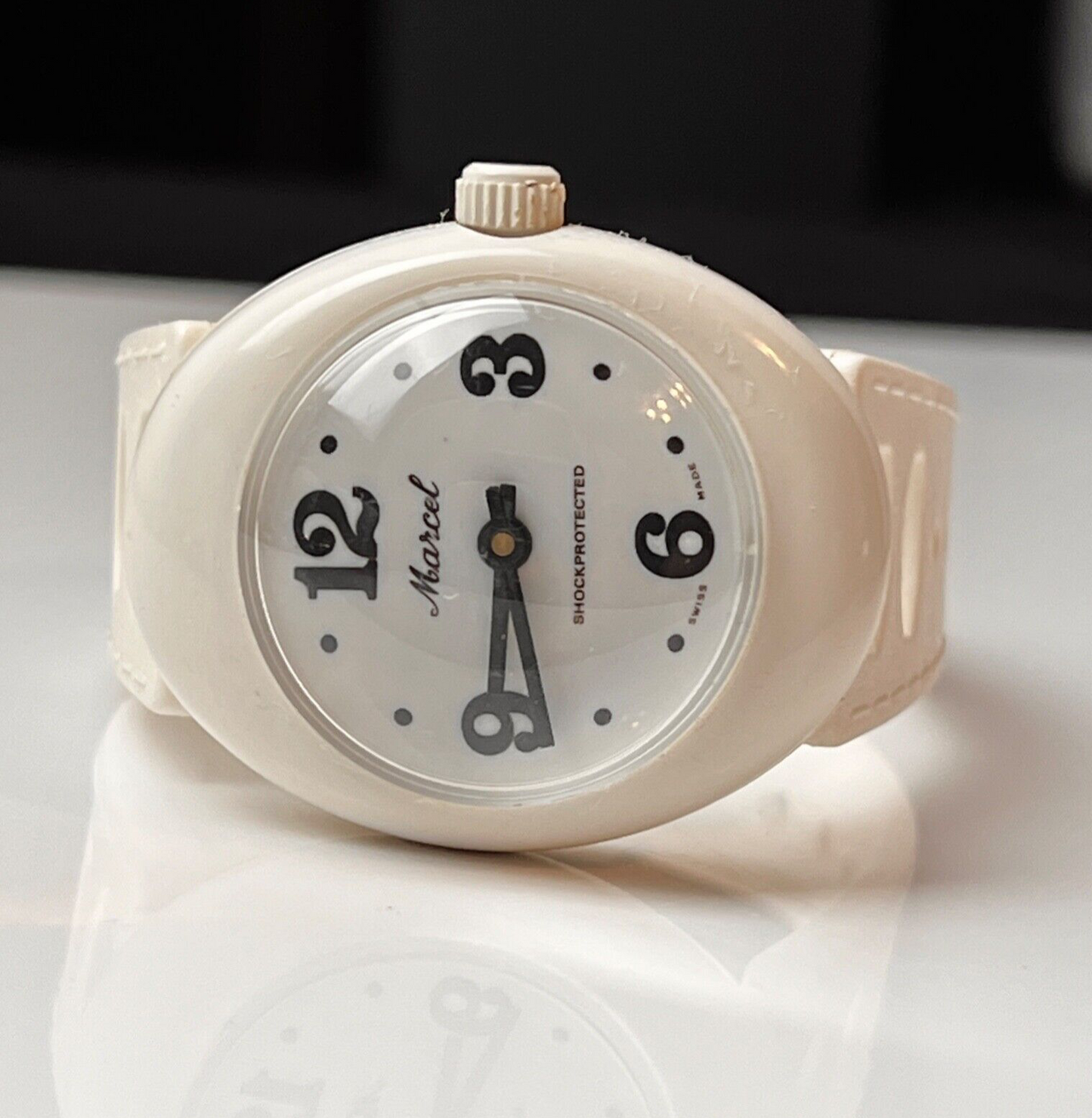 Marcel Swiss Made Watch Mechanical Movement Shock Proof Vintage Excellent Condit