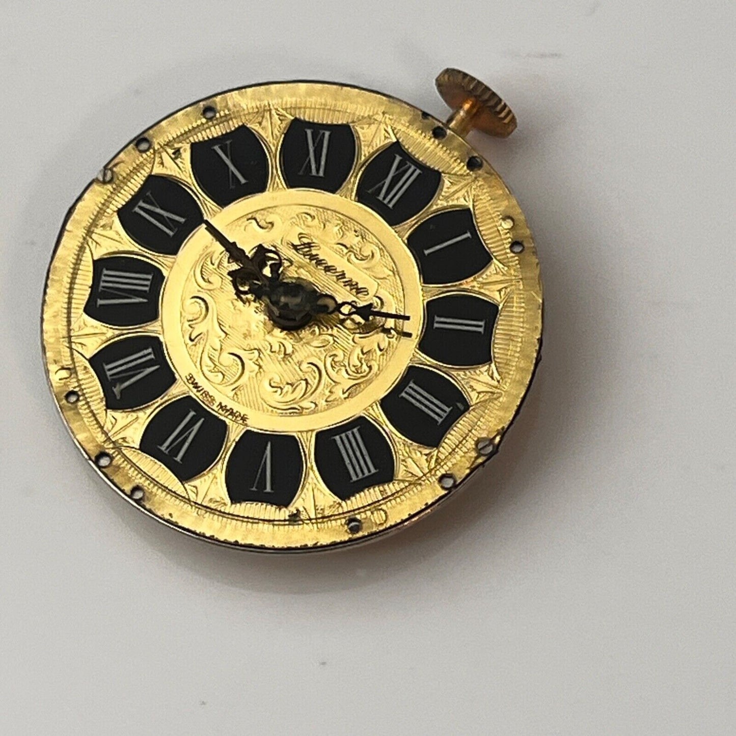 Lucerne Vintage Pocket Watch Temelex Swiss Jeweled Mechanical Movement Project Watch