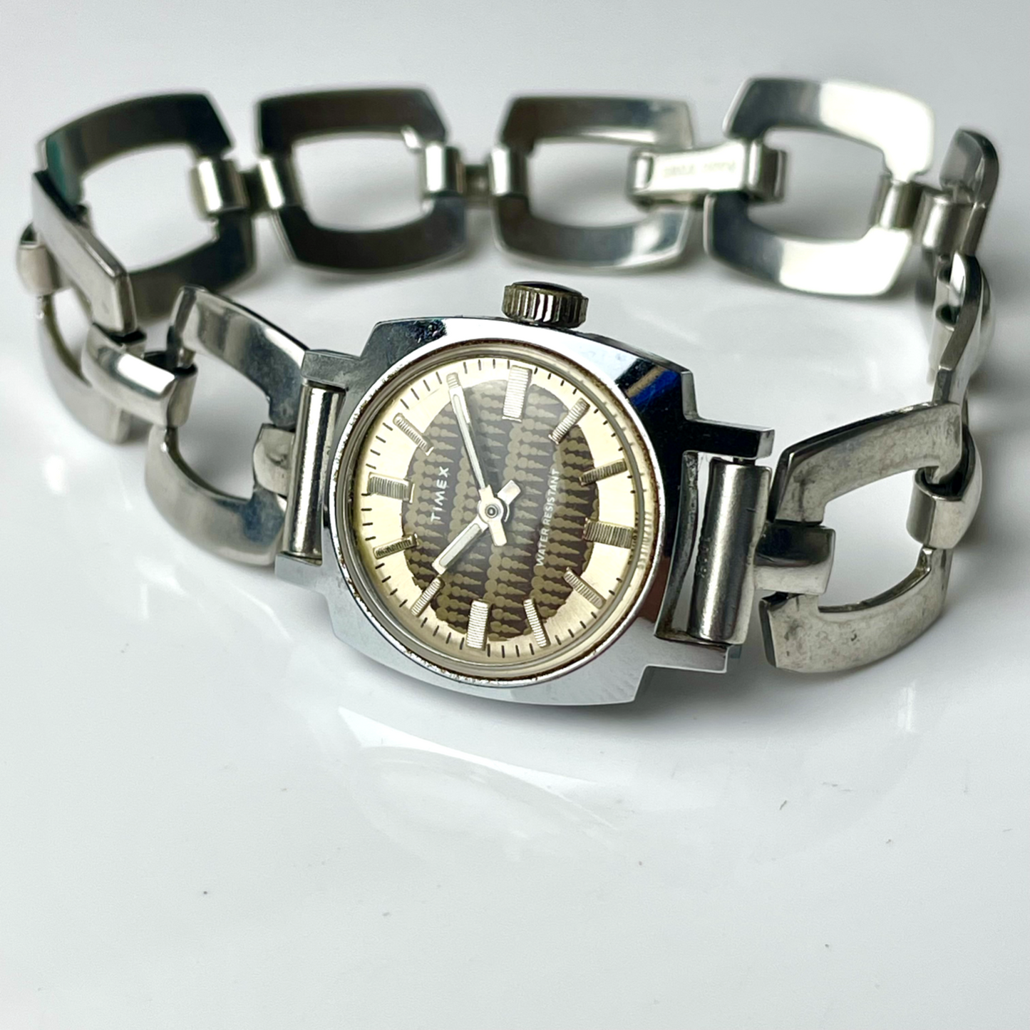 Vintage Women’s Timex Mechanical Watch SS Link Bracelet