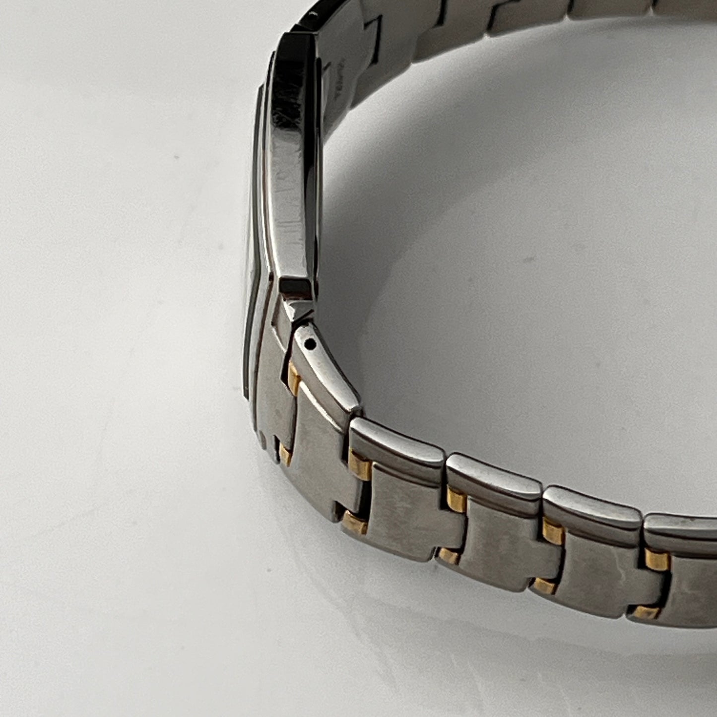 Seiko Pulsar Mens Tank Watch Two Tone Bracelet New Battery